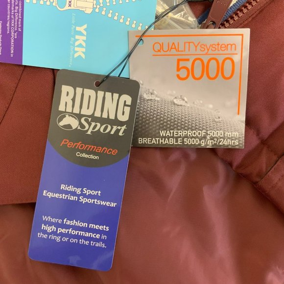 NWT Riding Sport Crown Jacket In Maroon Size XXL - Picture 11 of 12